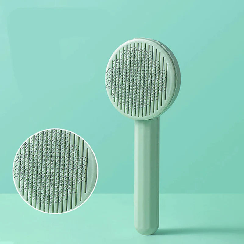 Self-Cleaning Pet Hair Removal Slicker Brush for Cats and Dogs - Ultimate Grooming Tool and Accessory