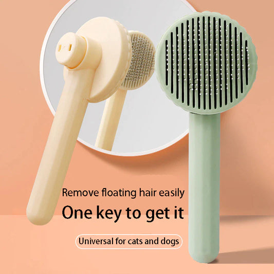Self-Cleaning Pet Hair Removal Slicker Brush for Cats and Dogs - Ultimate Grooming Tool and Accessory