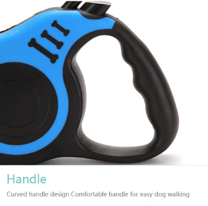 16.5FT Automatic Retractable Dog Leash with Collar for Effortless Walking - Free Shipping in the US