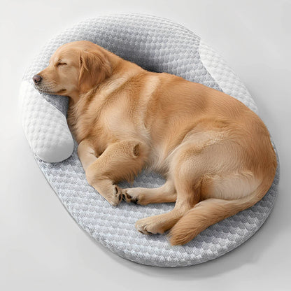 Orthopedic Dog Bed with Cooling Features and Supportive Neck Pillow