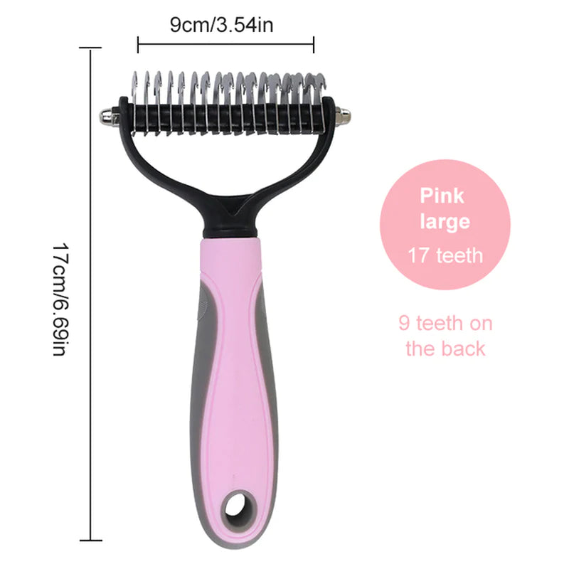 Ultimate Dog and Cat Grooming Brush - Effortlessly Remove Matted Fur from Long, Short, and Curly Hair!