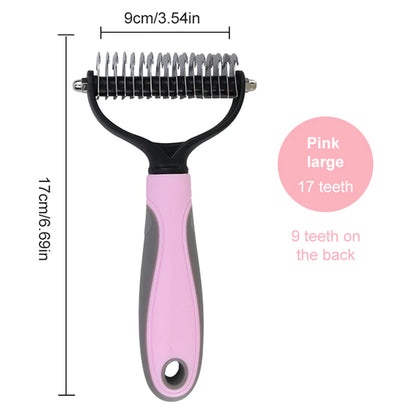 Ultimate Dog and Cat Grooming Brush - Effortlessly Remove Matted Fur from Long, Short, and Curly Hair!
