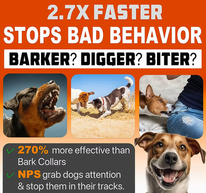 Ultimate Dog Bark Control Device - 6 Modes, 3X Ultrasonic Technology, 33 FT Range, Perfect for Indoor & Outdoor Use with Flashlight - Effective Dog Training Solution!