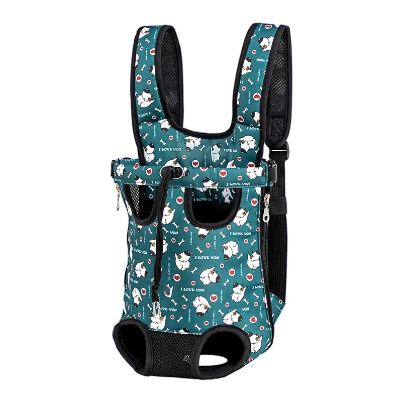 Adjustable Pet Carrier Backpack for Cats and Dogs - Portable Outdoor Travel Bag for Camping and Hiking