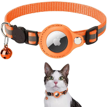 GPS Tracking Collar for Cats with Quick-Release Fastener and Enhanced Nighttime Visibility Reflective Design