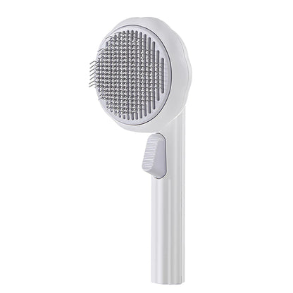 Pumpkin Cat Grooming Brush - Effortlessly Remove Loose Fur & Tangles with Self-Cleaning Design