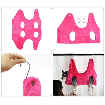 Portable Pet Grooming Hammock Harness for Dogs and Cats - Breathable Grooming Aid