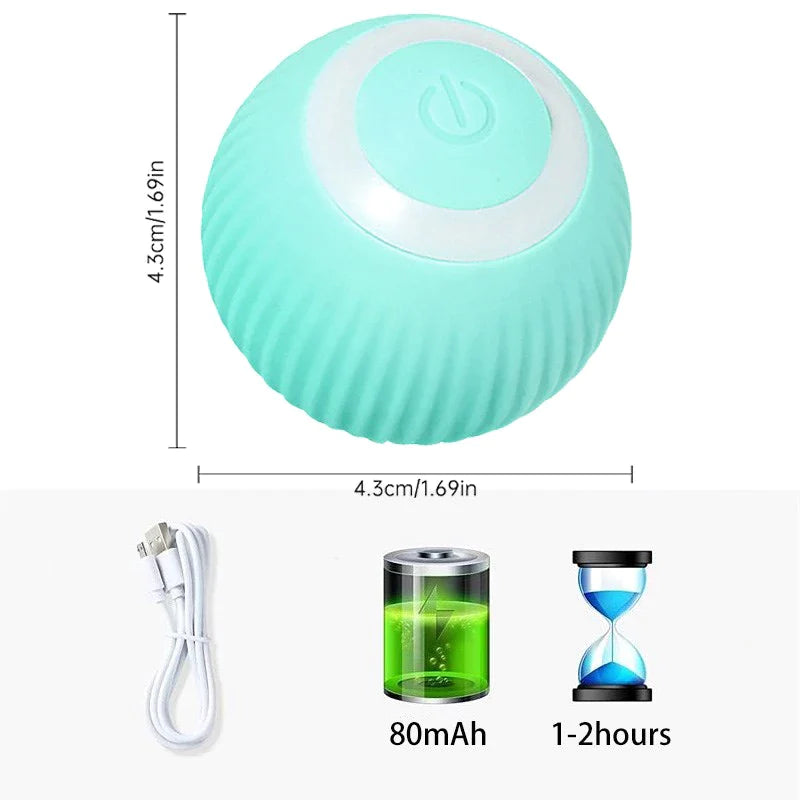 Smart Electric Rolling Ball Toy for Small Dogs and Cats - Interactive Self-Moving Pet Accessory