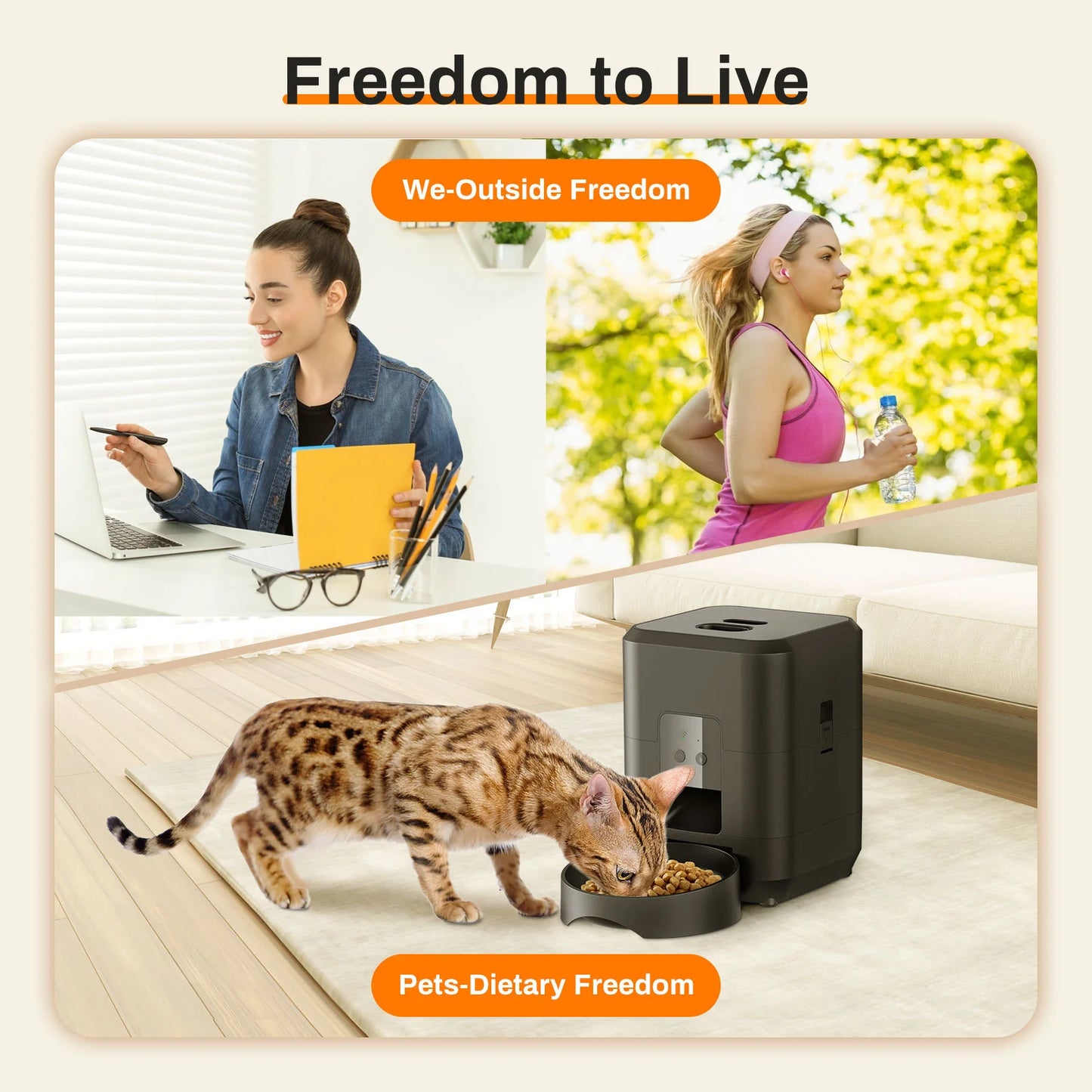 HEYBO Automatic Smart Pet Feeder | 2L Capacity for Cats and Dogs