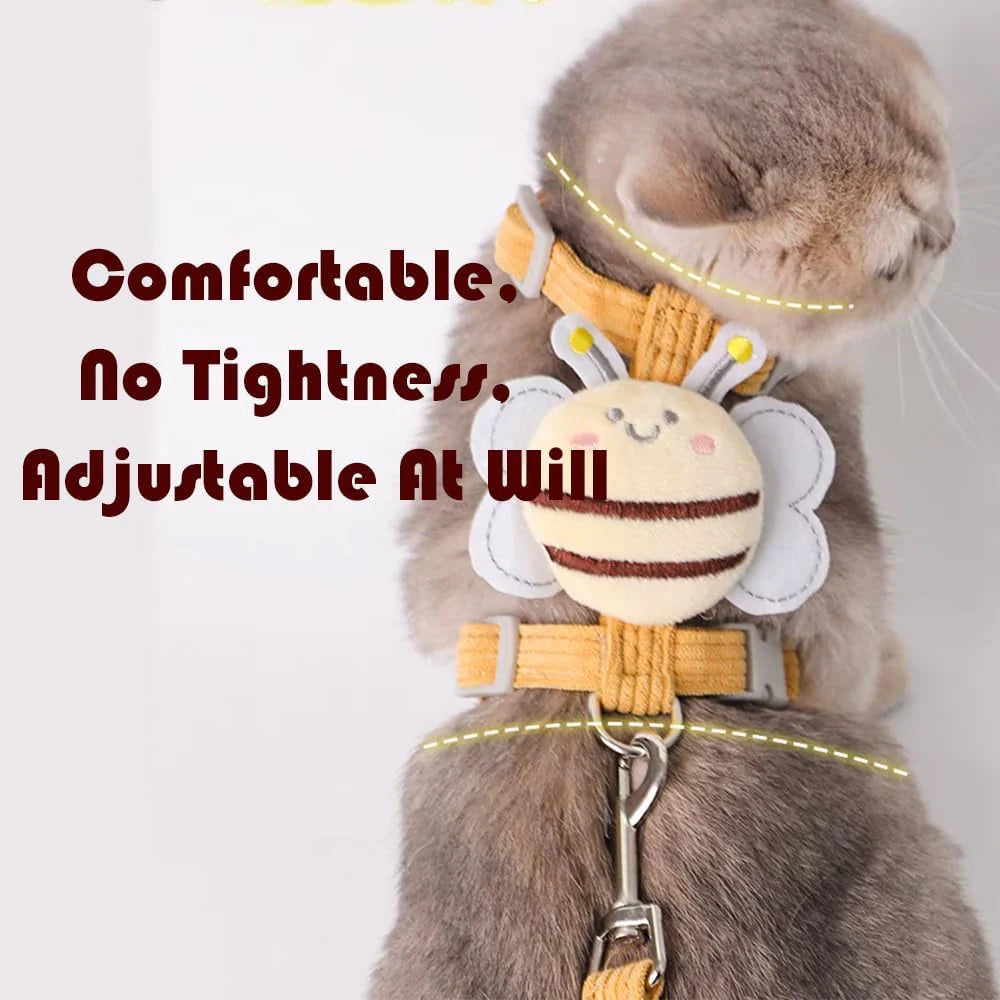 Escape-Proof Cat and Rabbit Harness & Leash Set - Stylish Costumes for Adventurous Pets!