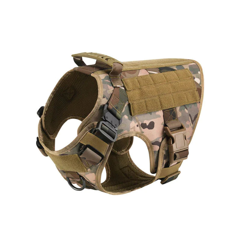 Durable MOLLE Tactical Dog Harness with Metal Buckle - Perfect for German Shepherds, Golden Retrievers, Labradors, and More!