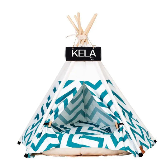 Cozy Pet Tent House for Cats and Dogs - Portable Teepee with Thick Cushion in 6 Stylish Colors for Indoor & Outdoor Adventures