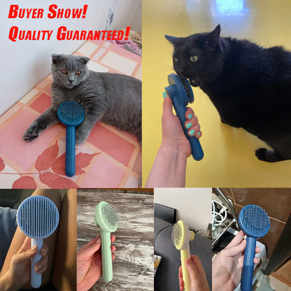 Ultimate Cat Grooming Brush - Effortlessly Remove Loose Fur & Tangles for Happy, Healthy Pets!