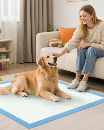 50-Pack Extra Large Puppy Pads - 34" X 28" Leakproof, Quick-Dry & Highly Absorbent Dog Pads for Effortless Potty Training
