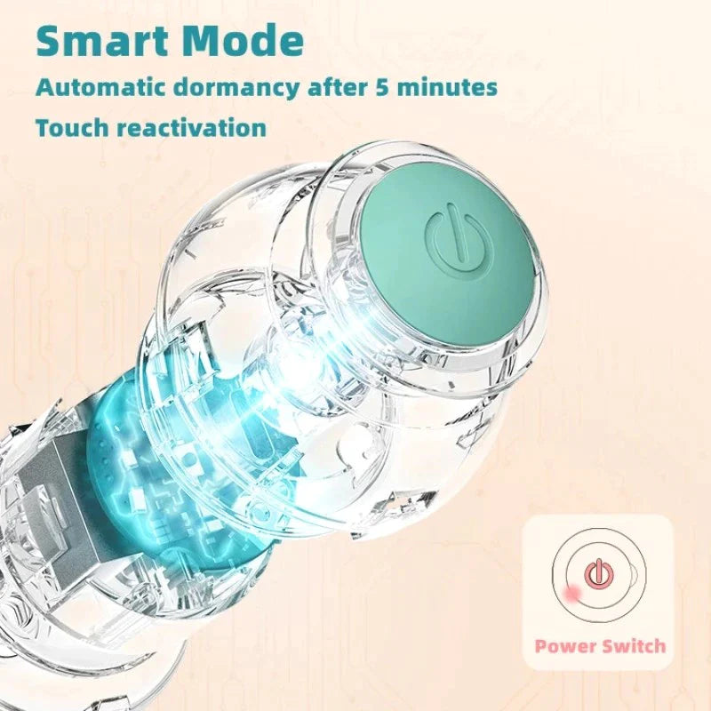 Smart Electric Rolling Ball Toy for Small Dogs and Cats - Interactive Self-Moving Pet Accessory