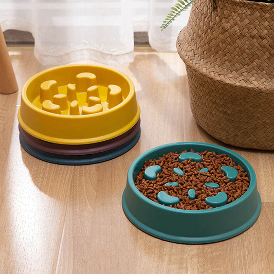 Non-Slip Slow Feeder Bowl for Small Dogs and Cats - Choke-Proof Pet Food Dish