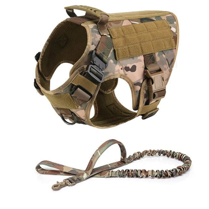 Durable MOLLE Tactical Dog Harness with Metal Buckle - Perfect for German Shepherds, Golden Retrievers, Labradors, and More!