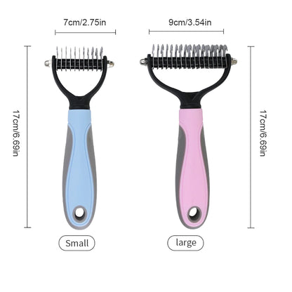 Ultimate Dog and Cat Grooming Brush - Effortlessly Remove Matted Fur from Long, Short, and Curly Hair!