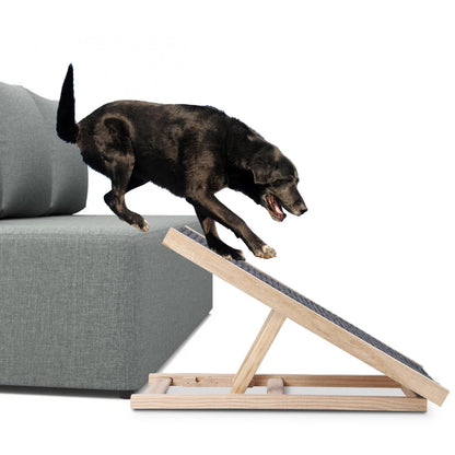 Adjustable Portable Pet Ramp for Small Dogs and Cats - Folding Design for Couch, Bed, and Car Use