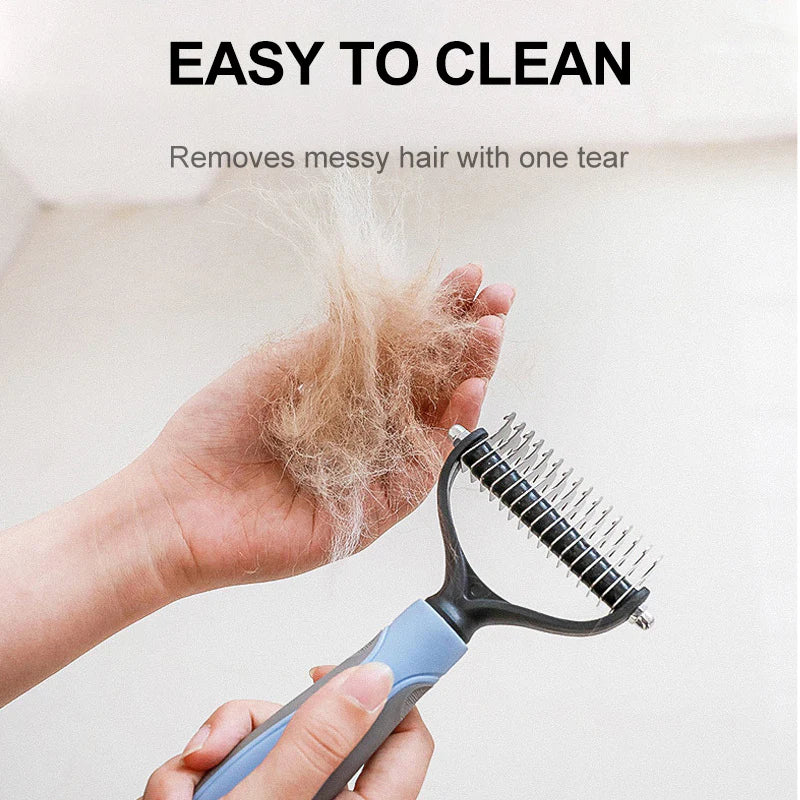Ultimate Dog and Cat Grooming Brush - Effortlessly Remove Matted Fur from Long, Short, and Curly Hair!