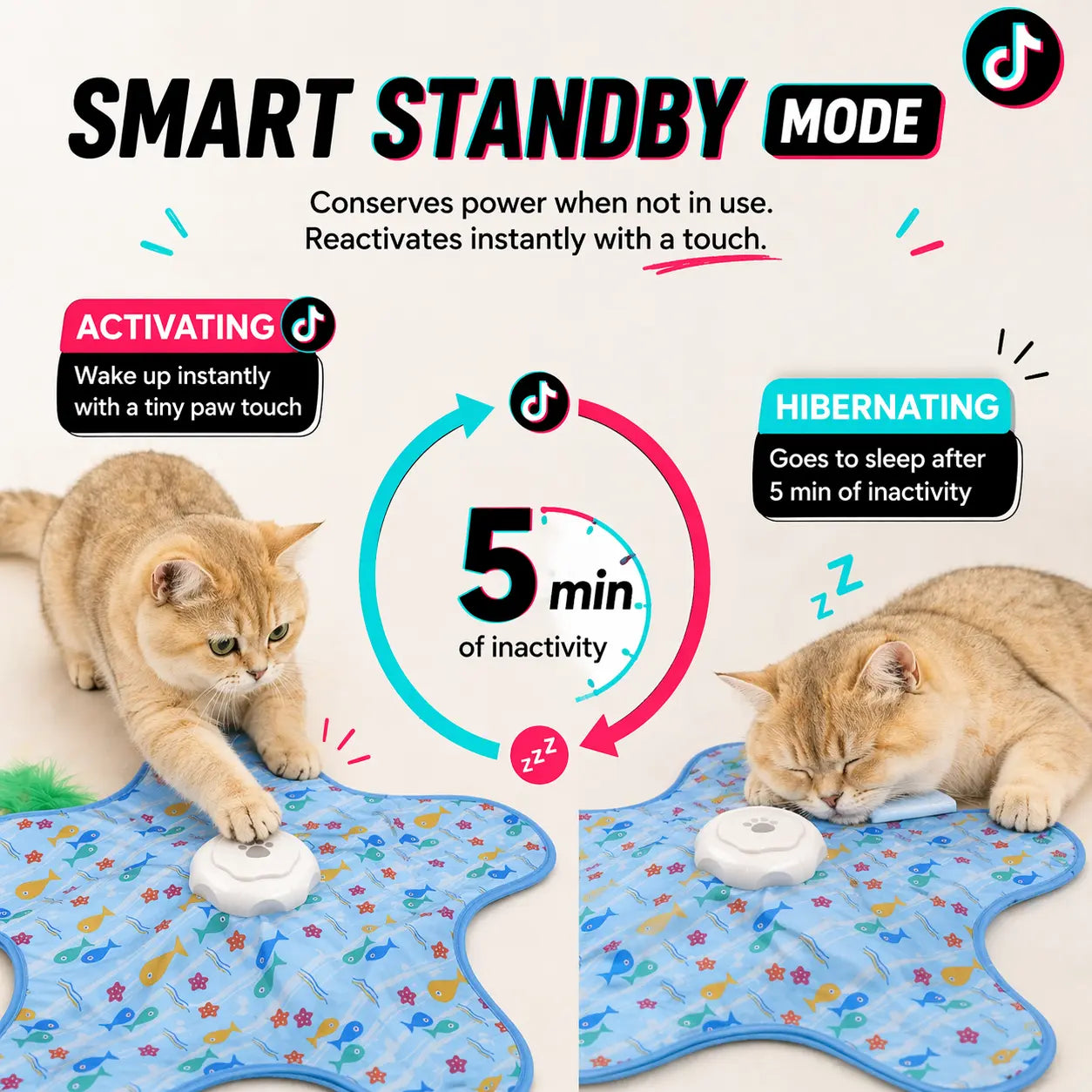 Interactive Automatic Feather Hunting Toy for Cats – USB Rechargeable Indoor Entertainment for All Breeds