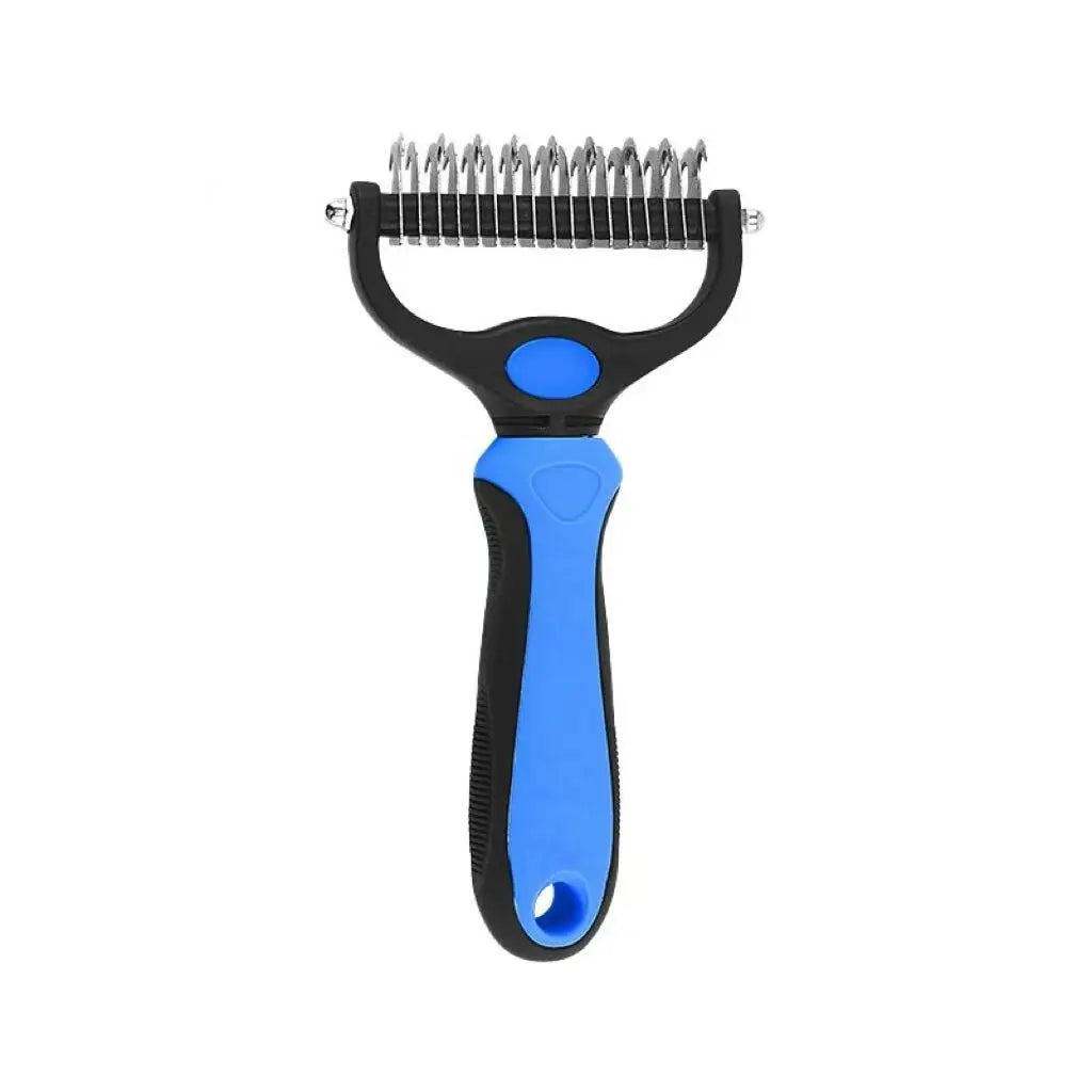 Pain-Free Dematting Undercoat Rake for Pets - Double-Sided Shedding Brush and Tangle Remover Tool for Dogs and Cats, Reducing Loose Hair and Mats Effectively