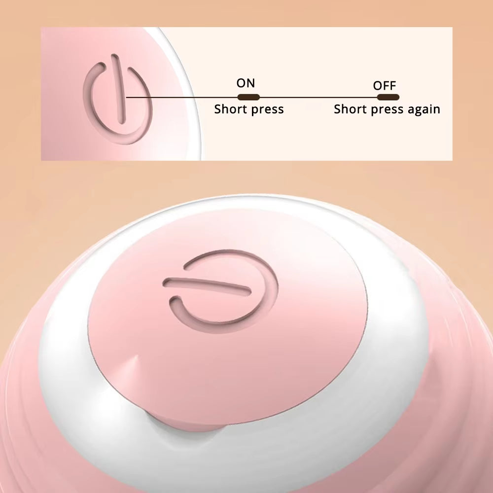 Rechargeable Interactive Cat Toy Ball with Dual Modes for Indoor Play - Automatic Moving Teaser Game for Kittens