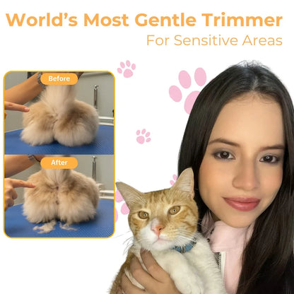 Whisper-Quiet Cordless Cat Grooming Trimmer Kit - Perfect for Stress-Free Grooming