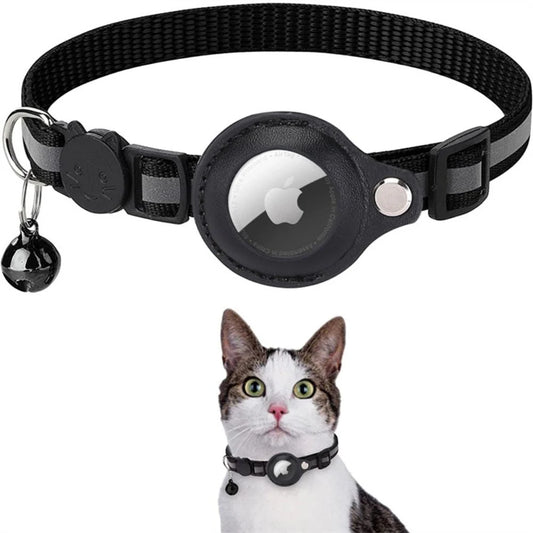 GPS Tracking Collar for Cats with Quick-Release Fastener and Enhanced Nighttime Visibility Reflective Design