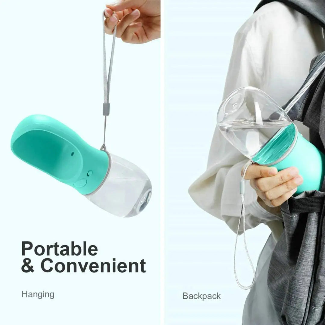Portable Pet Water Bottle and Feeder for Dogs and Cats - Ideal for Outdoor Travel and Hydration