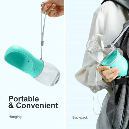 Portable Pet Water Bottle and Feeder for Dogs and Cats - Ideal for Outdoor Travel and Hydration