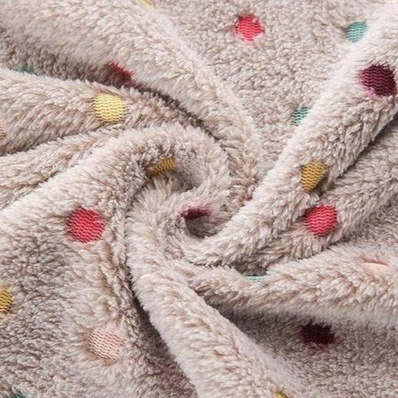Cozy Coral Velvet Dog Blanket Set – Reversible Fleece Pet Blankets in Adorable Designs, Available in 3 Sizes