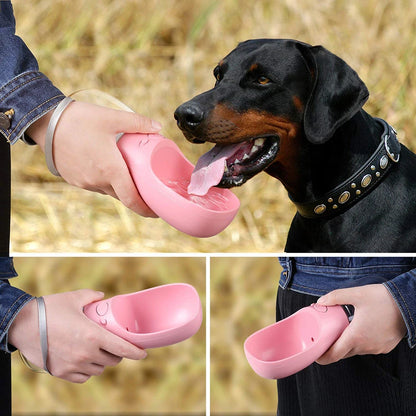 Portable Pet Water Bottle and Feeder for Dogs and Cats - Ideal for Outdoor Travel and Hydration