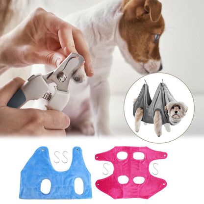 Portable Pet Grooming Hammock Harness for Dogs and Cats - Breathable Grooming Aid