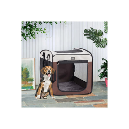 Ultimate Portable Dog Kennel & Cat Crate - Collapsible, Escape-Proof Soft-Sided Indoor Pet Cage for Medium Dogs