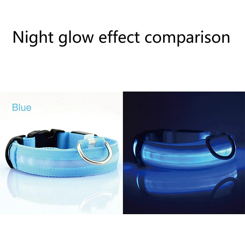 Illuminate Your Pet's Safety with the LED Adjustable Dog Collar - Blinking, Flashing, Waterproof, and Stylish!