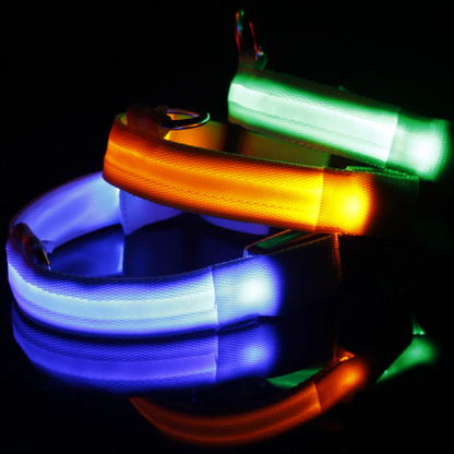 Illuminate Your Pet's Safety with the LED Adjustable Dog Collar - Blinking, Flashing, Waterproof, and Stylish!
