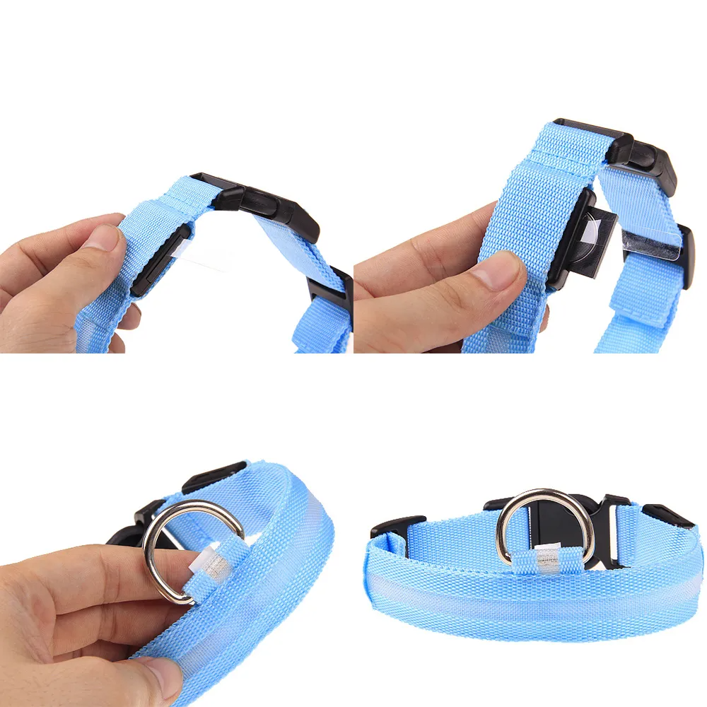 Illuminate Your Pet's Safety with the LED Adjustable Dog Collar - Blinking, Flashing, Waterproof, and Stylish!