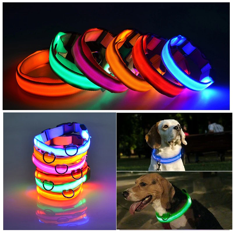 Illuminate Your Pet's Safety with the LED Adjustable Dog Collar - Blinking, Flashing, Waterproof, and Stylish!