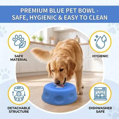 3-in-1 Calming Dog Lick Mat and Slow Feeder Bowl | Interactive Puzzle Toy with Rolling Ball