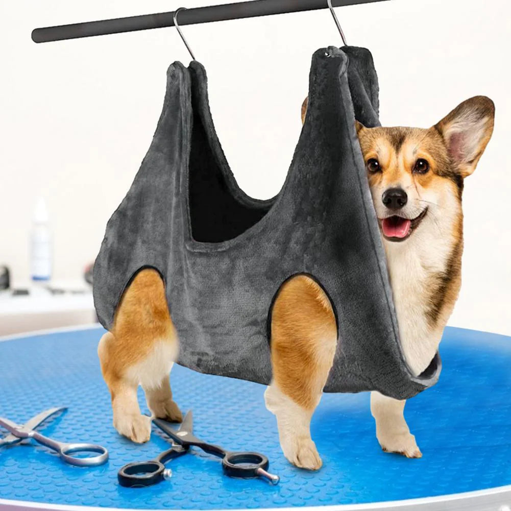 Portable Pet Grooming Hammock Harness for Dogs and Cats - Breathable Grooming Aid