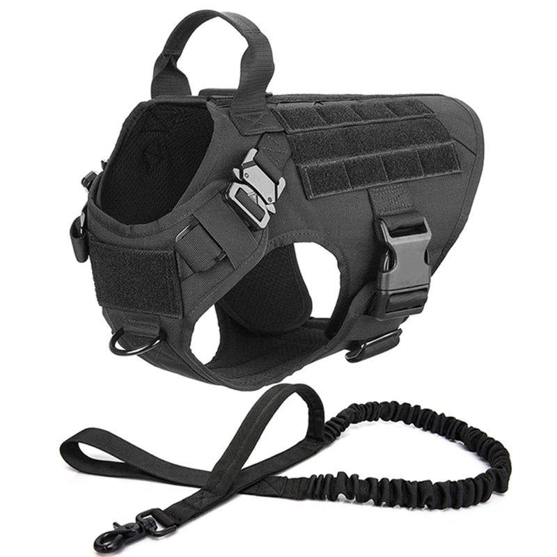 Durable MOLLE Tactical Dog Harness with Metal Buckle - Perfect for German Shepherds, Golden Retrievers, Labradors, and More!