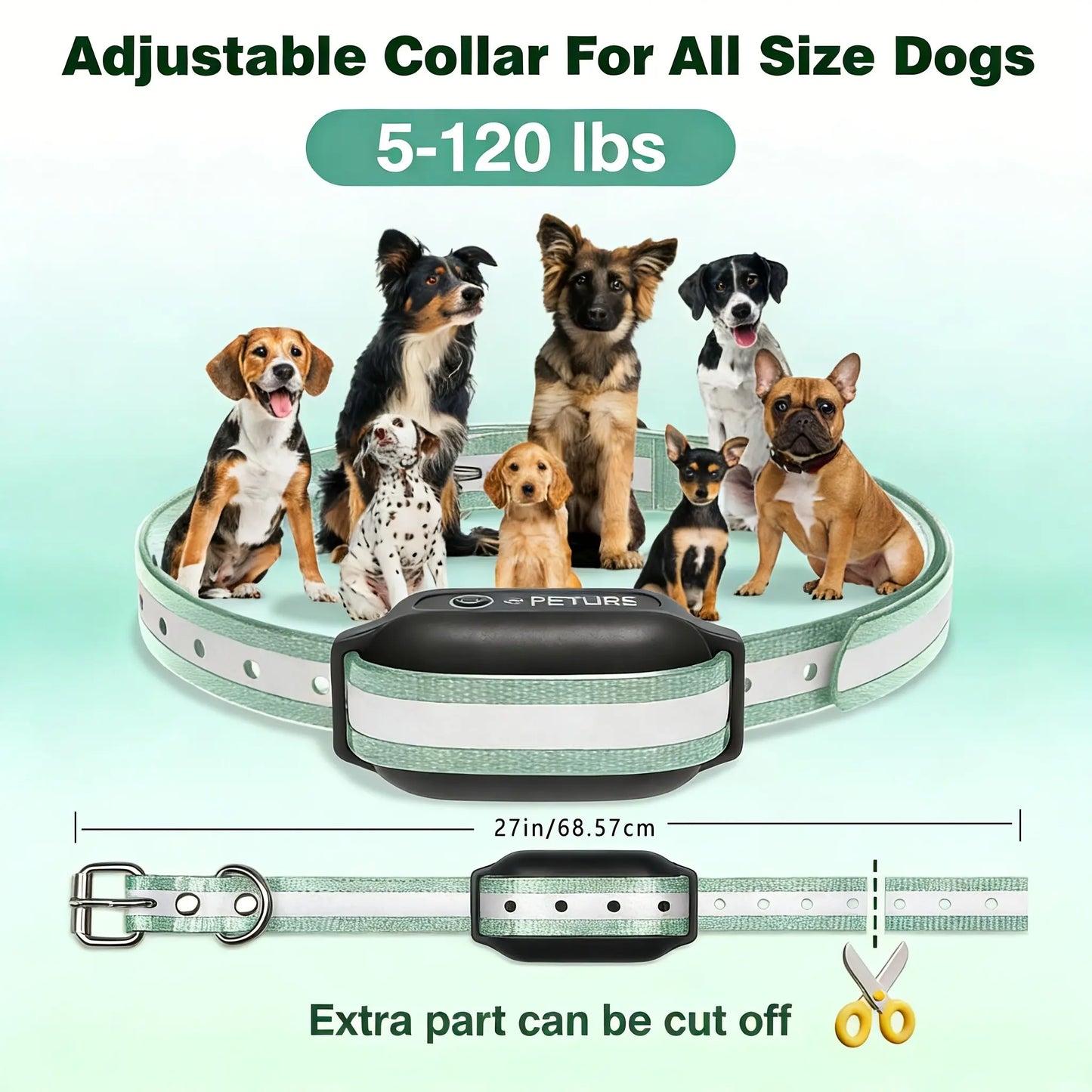Dual Dog Training Shock Collar with 3300Ft Remote, 3 Training Modes: Beep, Shock, Rechargeable, Adjustable for Medium to Large Dogs (20-150 lbs)
