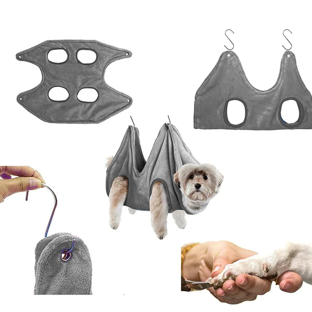 Portable Pet Grooming Hammock Harness for Dogs and Cats - Breathable Grooming Aid