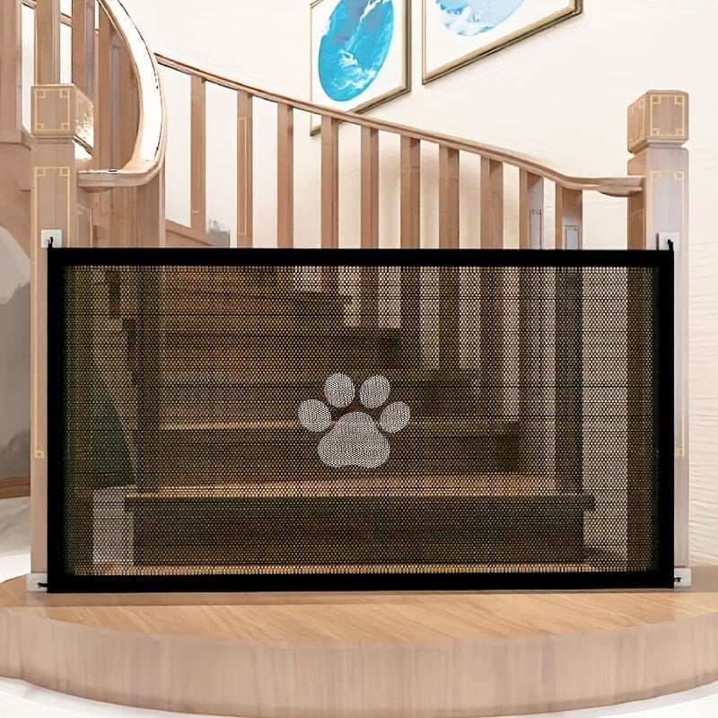 Portable Mesh Pet Safety Gate for Dogs and Cats - Simple No-Drill Installation