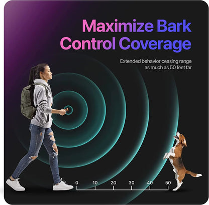 Ultimate Dog Bark Control Device - 6 Modes, 3X Ultrasonic Technology, 33 FT Range, Perfect for Indoor & Outdoor Use with Flashlight - Effective Dog Training Solution!