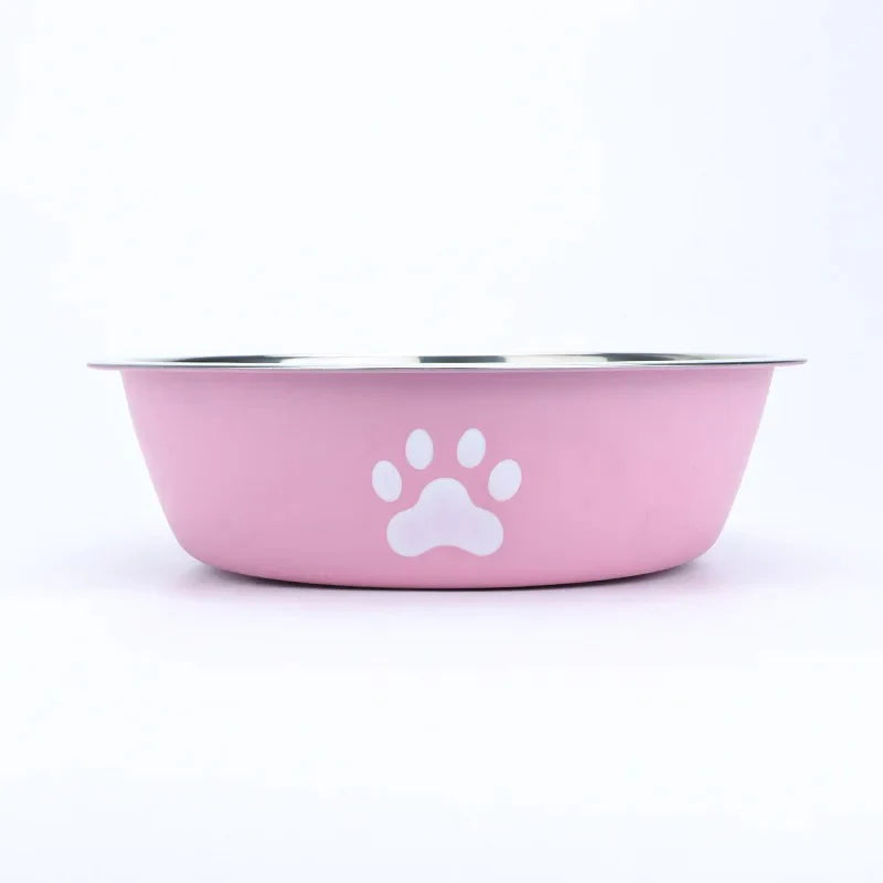 Premium Stainless Steel Dog Bowls with Non-Slip Silicone Base - Ideal Feeding Solution for Dogs and Cats!