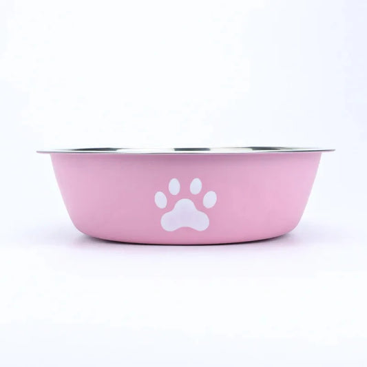 Premium Stainless Steel Dog Bowls with Non-Slip Silicone Base - Ideal Feeding Solution for Dogs and Cats!