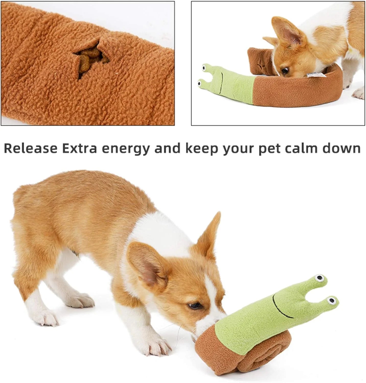 Interactive Pet Snail Plush Toy for Dogs - Sniffing Training & Stress Relief, Perfect for All Sizes!