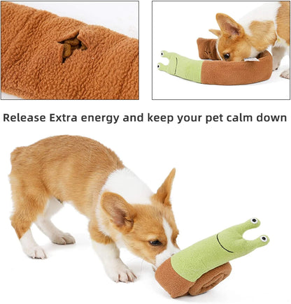 Interactive Pet Snail Plush Toy for Dogs - Sniffing Training & Stress Relief, Perfect for All Sizes!